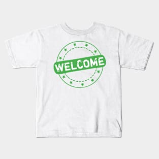 Welcome Stamp Icon Kids T-Shirt